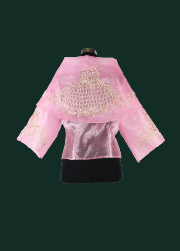 Ladies Maria Clara Blouse "Makahiya" (Pink) - Image 4