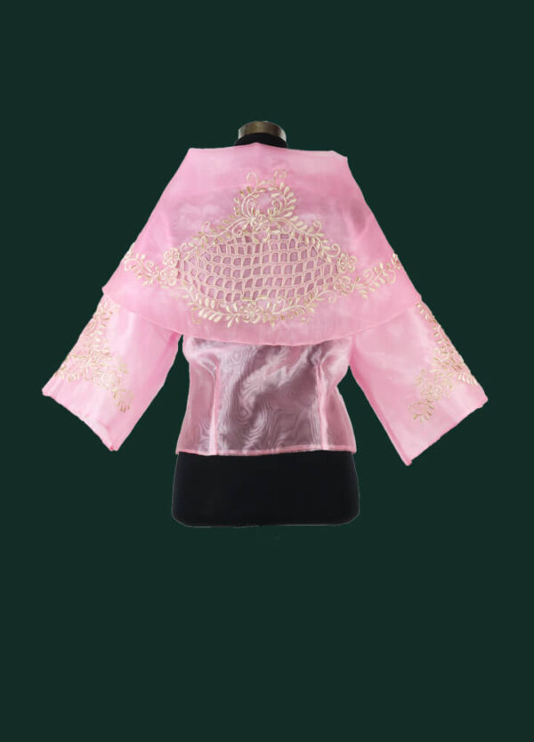 Ladies Maria Clara Blouse "Makahiya" (Pink) - Image 5