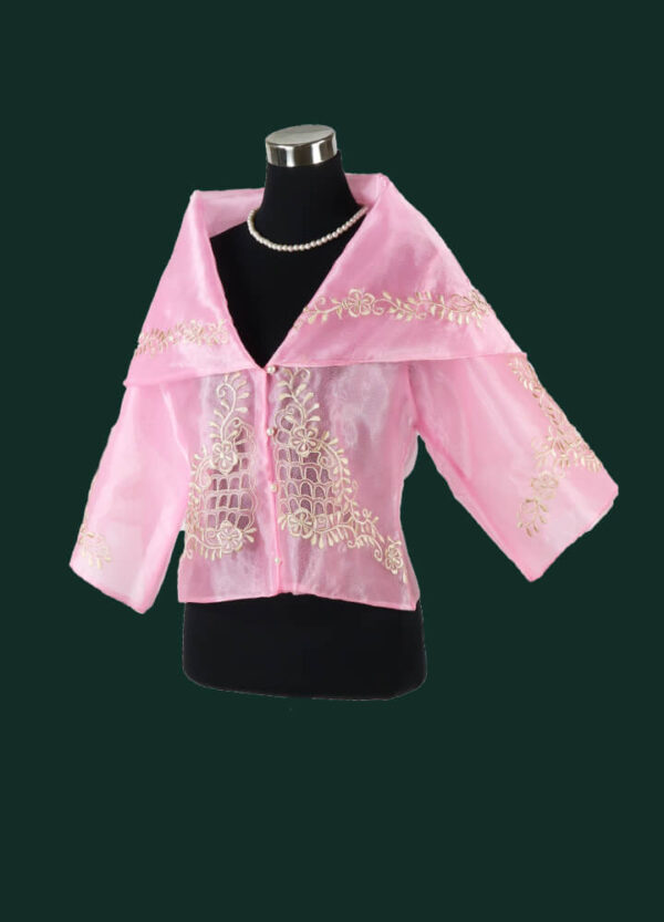 Ladies Maria Clara Blouse "Makahiya" (Pink) - Image 6