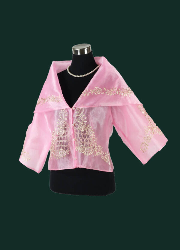 Ladies Maria Clara Blouse "Makahiya" (Pink) - Image 7