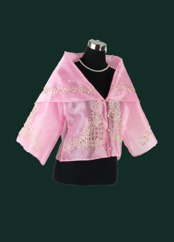 Ladies Maria Clara Blouse "Makahiya" (Pink) - Image 8