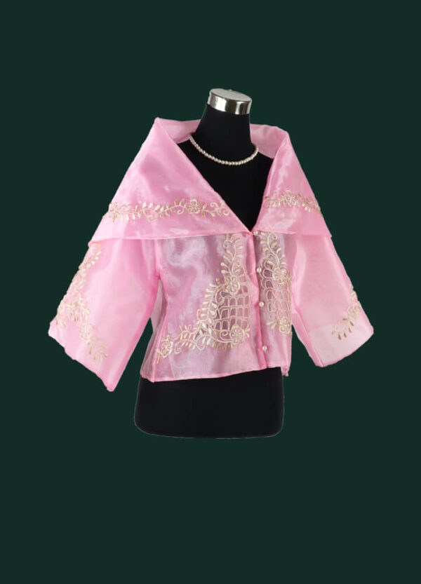 Ladies Maria Clara Blouse "Makahiya" (Pink) - Image 9