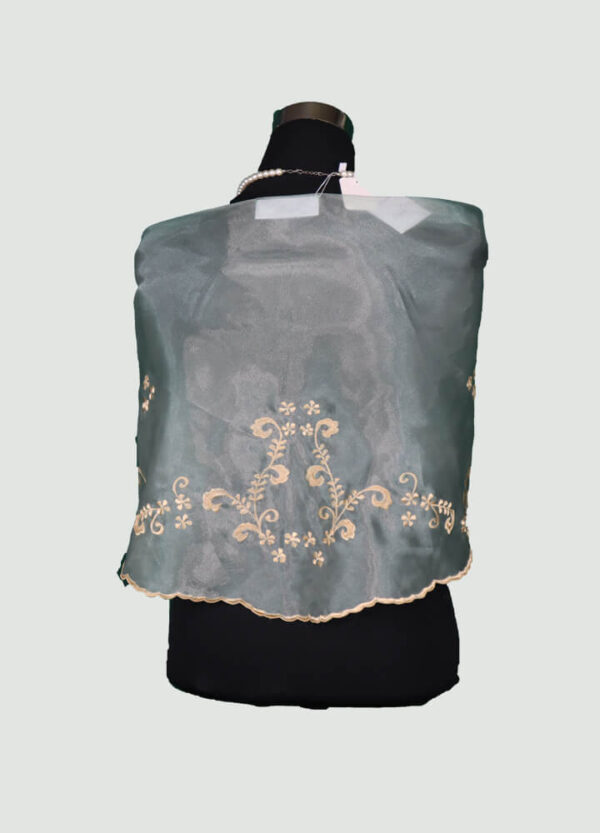 Alampay (Shawl with Brooch) - Sage Green - Image 4