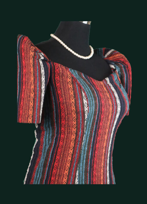 Ethnic Blouse - Red & Blue (3XL) - Image 6