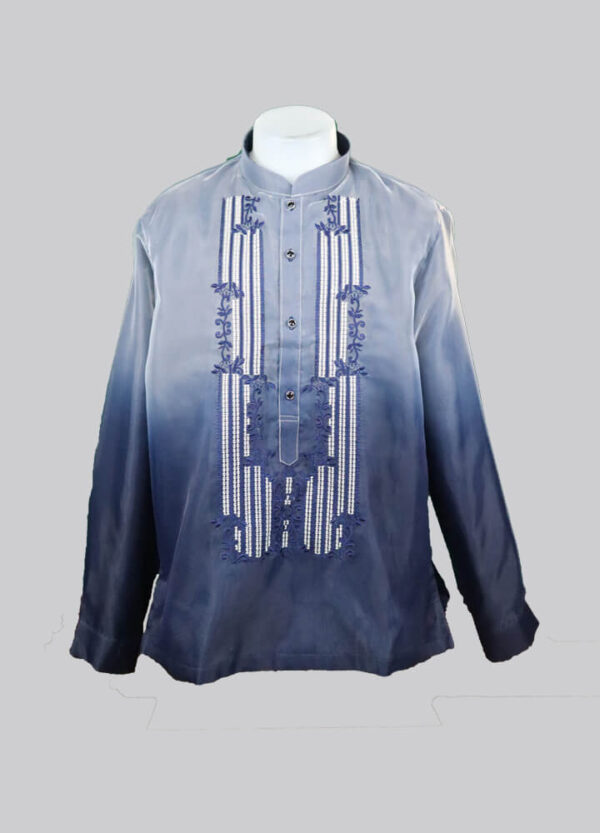 Barong Tagalog - Loro (P25) - Ombre Blue/Gray (2XL)