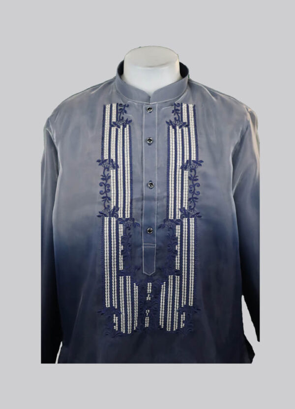 Barong Tagalog - Loro (P25) - Ombre Blue/Gray (2XL) - Image 2