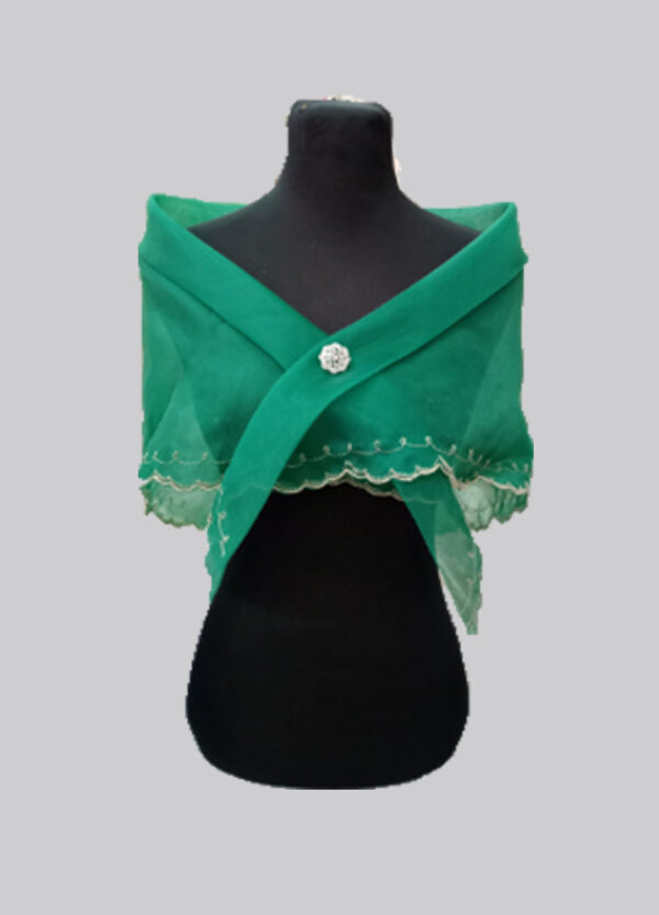 Alampay (Shawl with Brooch) Emerald Green