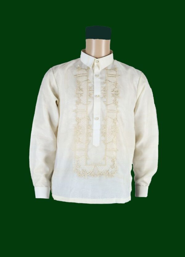 Barong Tagalog - Agila (P1) - Classic - Cream (Small) - Image 2