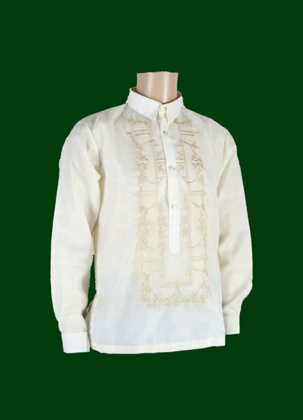 Barong Tagalog - Agila (P1) - Classic - Cream (Small) - Image 3