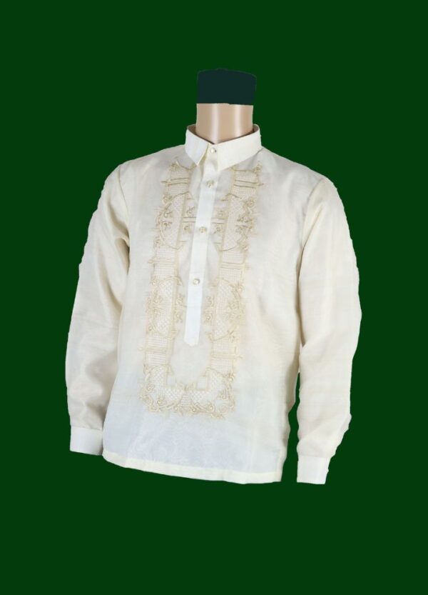 Barong Tagalog - Agila (P1) - Classic - Cream (Small) - Image 4