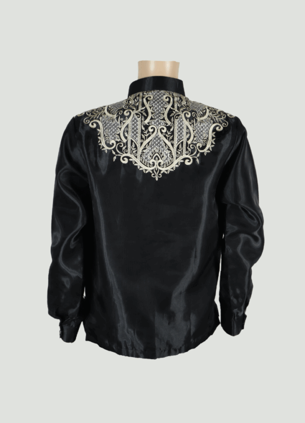 Barong Tagalog - Agila (P37) - Black (Large) - Image 5