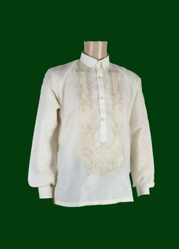 Barong Tagalog - Agila (P15) - Classic - Cream (Large) - Image 4