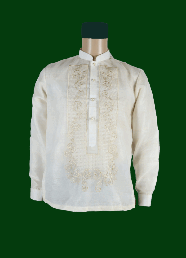 Barong Tagalog - Loro (P14) - Classic - Cream (Small) - Image 2