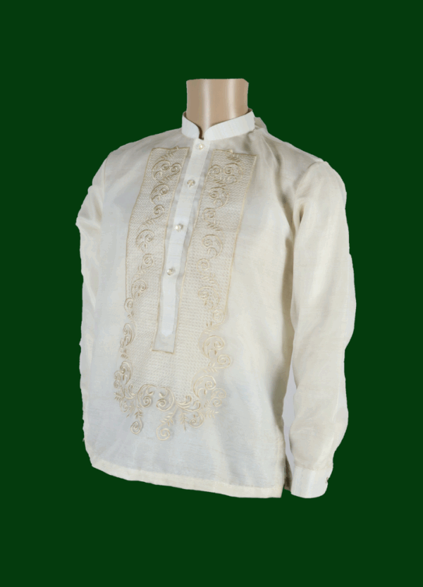 Barong Tagalog - Loro (P14) - Classic - Cream (Small) - Image 3
