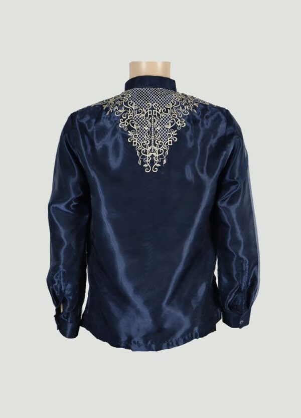 Barong Tagalog - Loro (P36) - Navy Blue (Medium) - Image 2