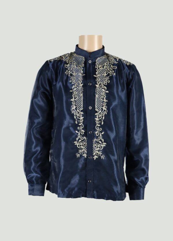 Barong Tagalog - Loro (P36) - Navy Blue (Medium)