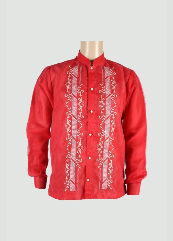 Barong Tagalog - Loro (P38) - Red (Medium) - Image 2